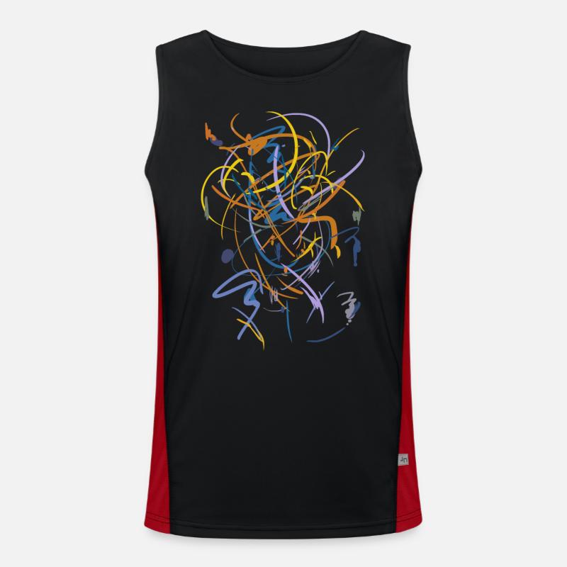 Abstrakt Funktionelles Kontrast-Tank Top für Männer 