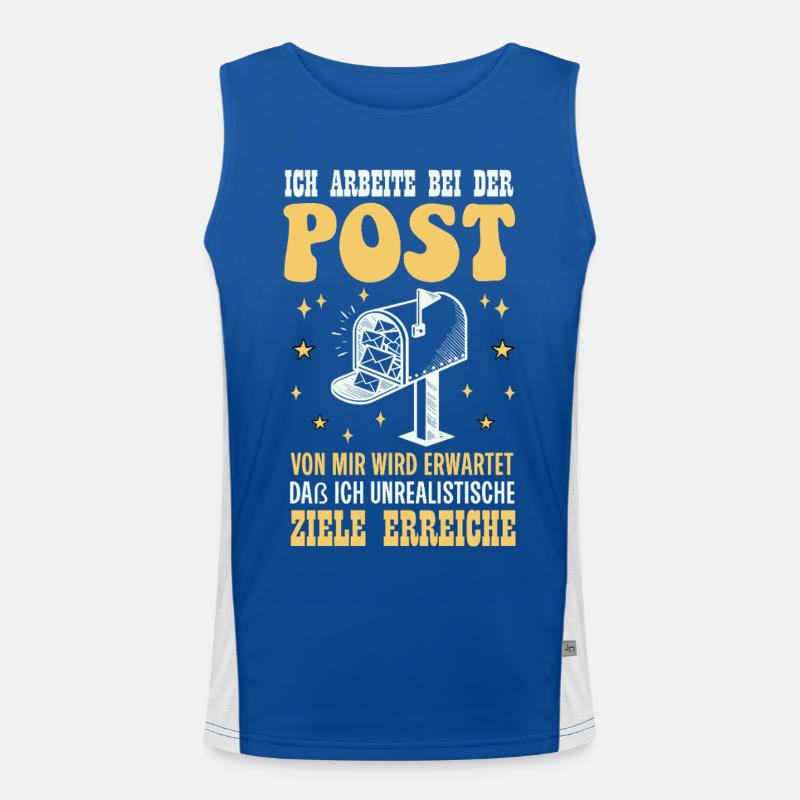 Postboten ICH ARBEITE BEI DER POST VON MIR WIRD Funktionelles Kontrast-Tank Top für Männer 