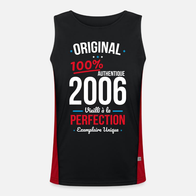 2006 – Original – Unique copy - Men's Functional Contrast Tank Top  - black/red
