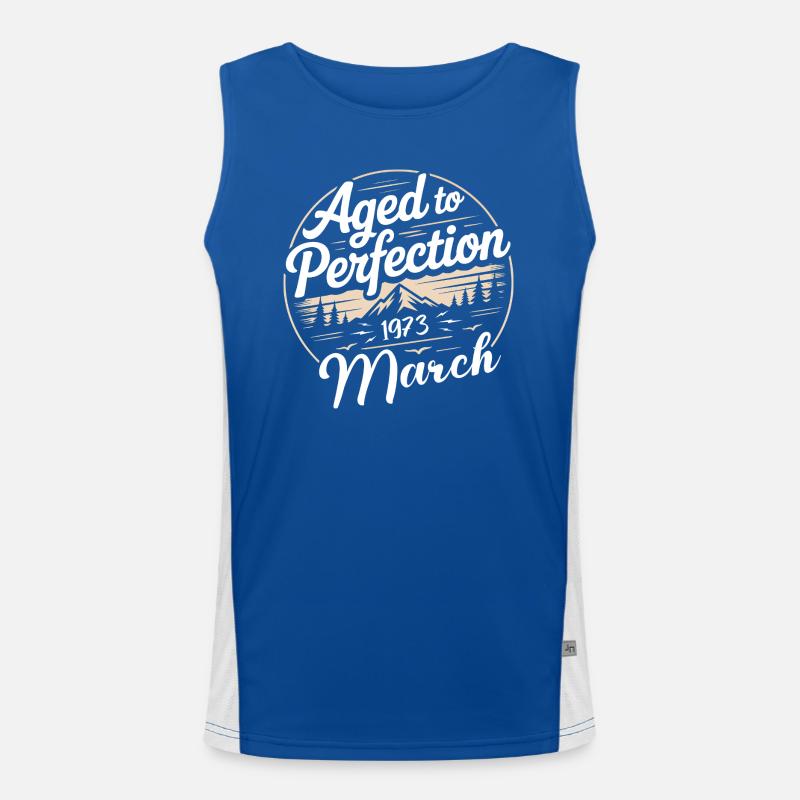 Geburtstagsgeschenk märz 1973 Funktionelles Kontrast-Tank Top für Männer 