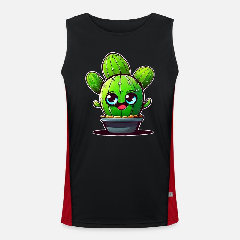 Mon petit cactus vert Débardeur respirant contrasté Homme 