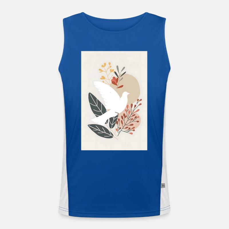 Rustic Bohemian Christian Decoration, Men's Functional Contrast Tank Top 