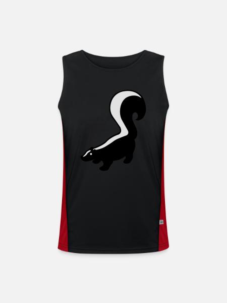 Skunk - Men's Functional Contrast Tank Top  - black/red