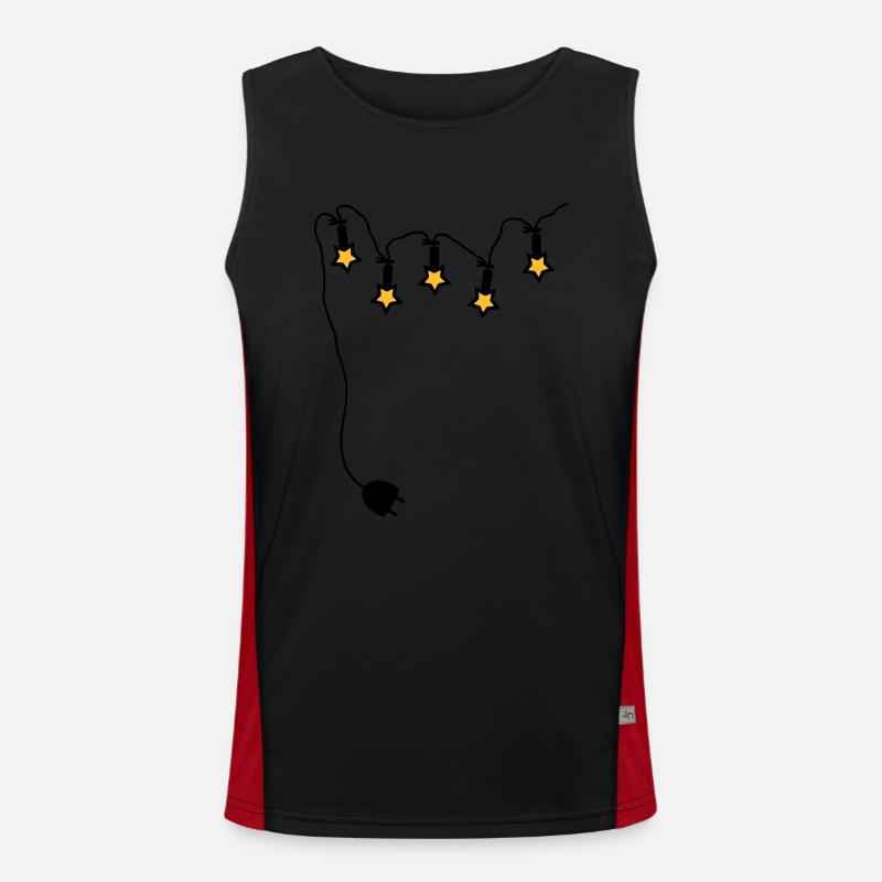 Lichterkette mit Stecker - V2 Funktionelles Kontrast-Tank Top für Männer 