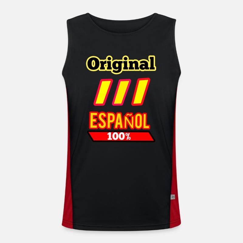 Original Spanisch Funktionelles Kontrast-Tank Top für Männer 