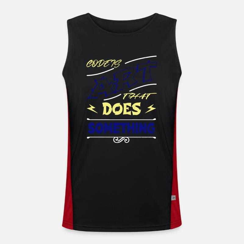 computer language Men's Functional Contrast Tank Top 