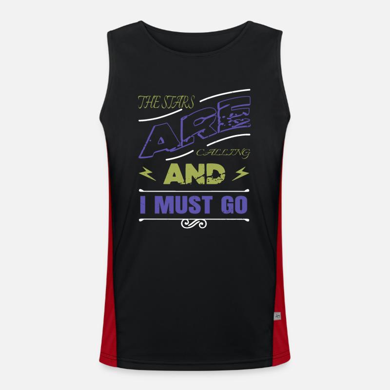 birthday present idea physics astronomy space ship Men's Functional Contrast Tank Top 