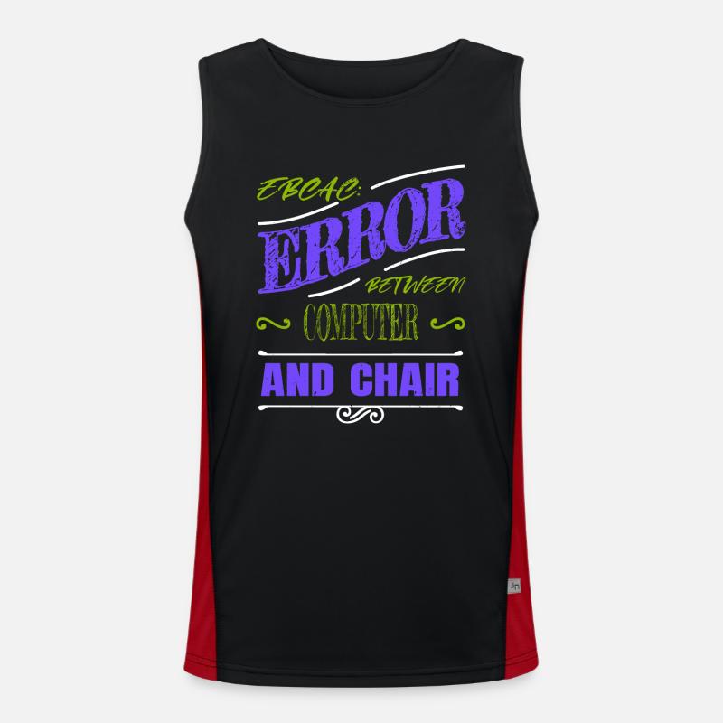 geek funny hacker equestrian computer science Funktionelles Kontrast-Tank Top für Männer 