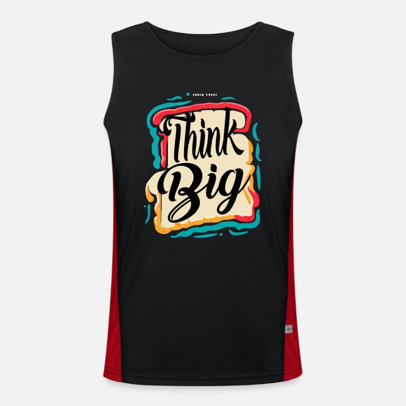 GROSS DENKEN Funktionelles Kontrast-Tank Top für Männer 
