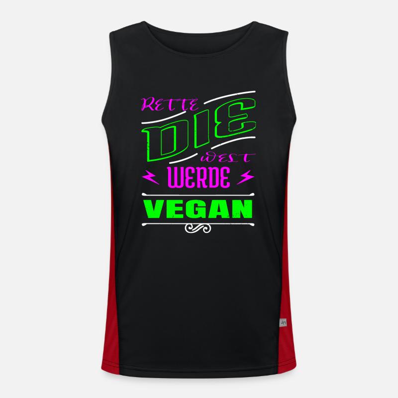 veganes essen geburtstagsgeschenkidee geschenk Funktionelles Kontrast-Tank Top für Männer 