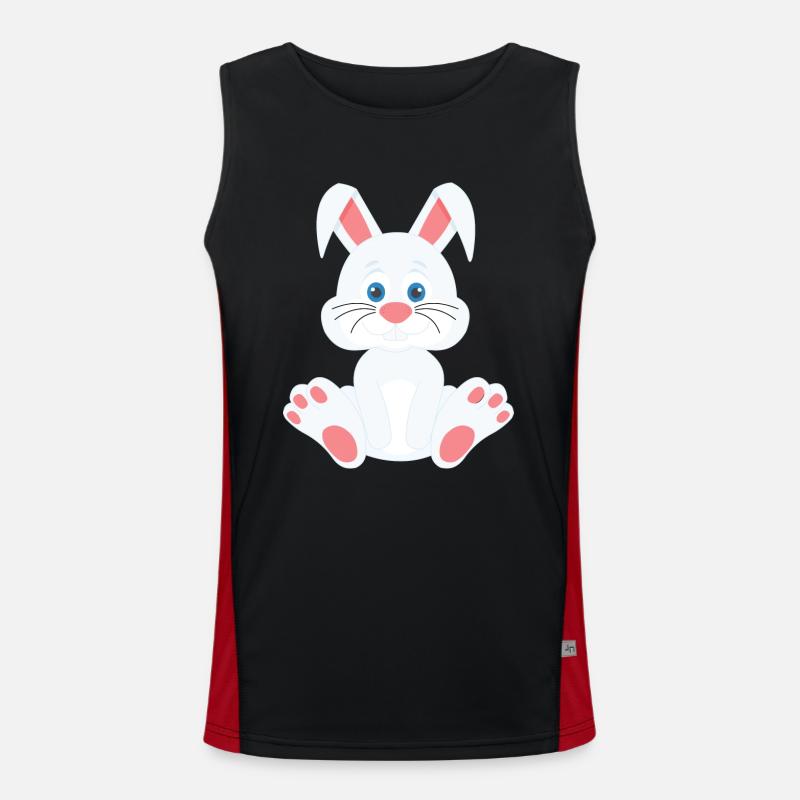 Cute bunny Men's Functional Contrast Tank Top 