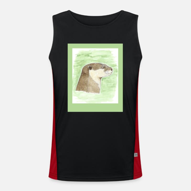 231003 Otter 3 Funktionelles Kontrast-Tank Top für Männer 