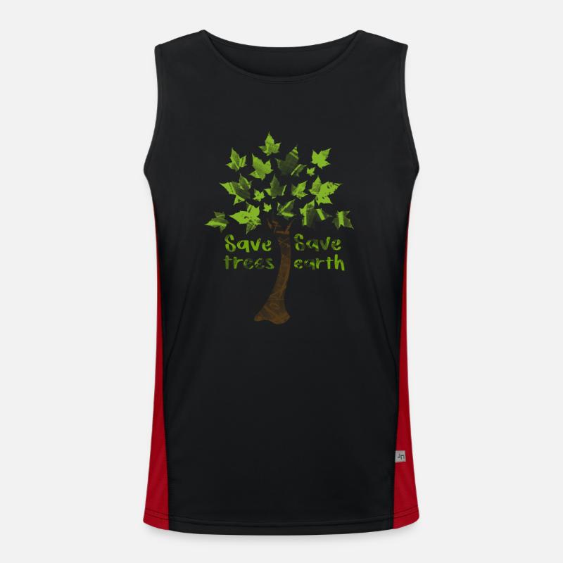 Saving Trees, Saving Earth Men's Functional Contrast Tank Top 