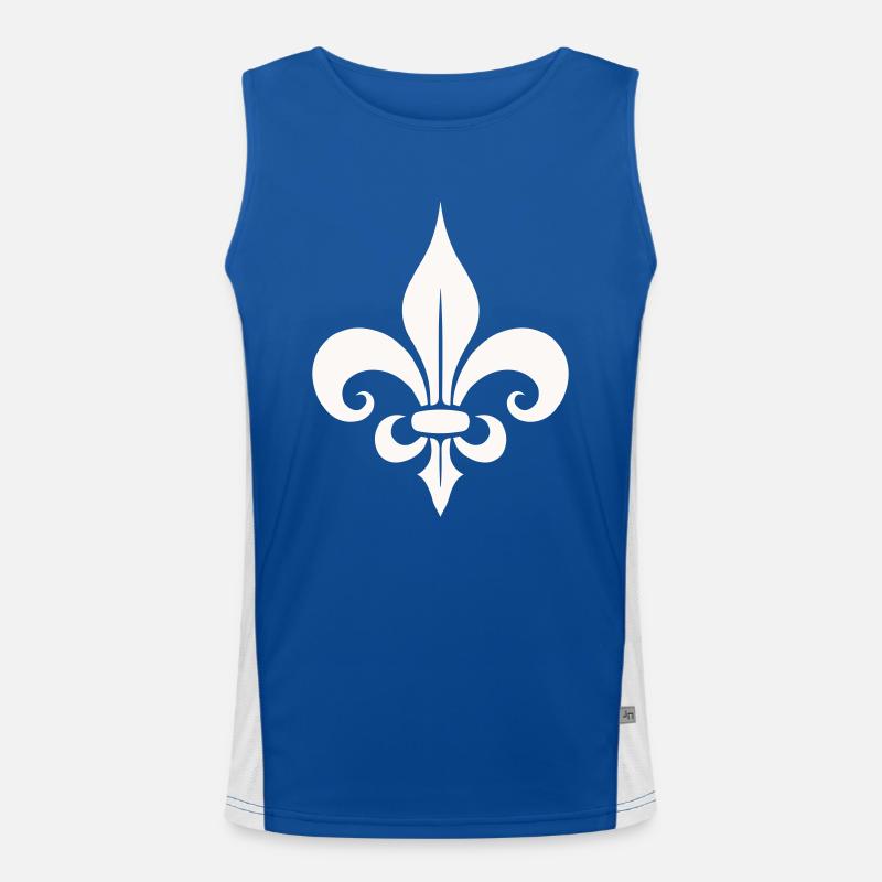 Fleur de lys symbolique Design Débardeur respirant contrasté Homme 