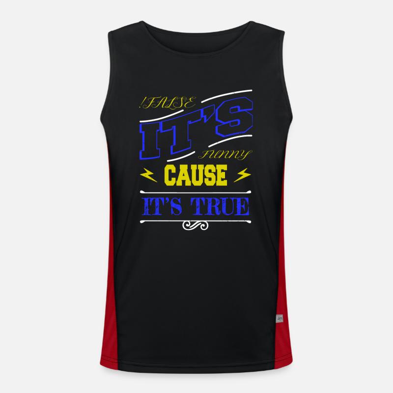 computer language geek humor Funktionelles Kontrast-Tank Top für Männer 