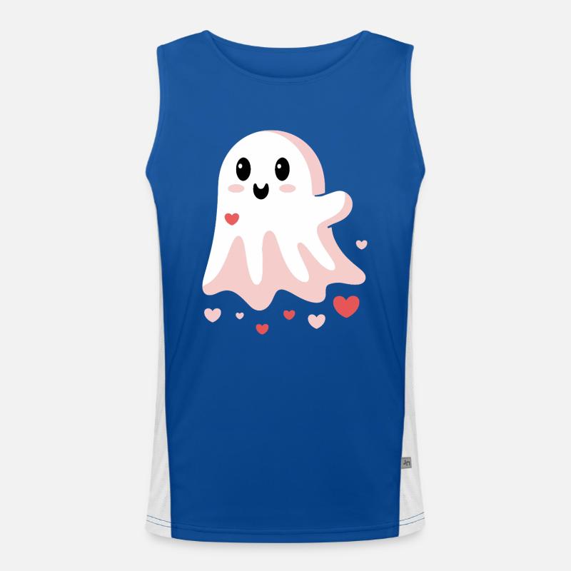 Cute Love Ghost Men's Functional Contrast Tank Top 