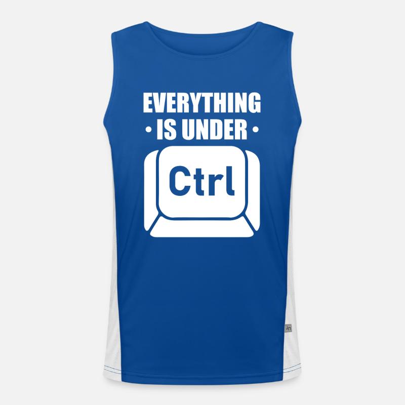 Everything Is Under Ctrl – Technical Humor for IT PR Men's Functional Contrast Tank Top 