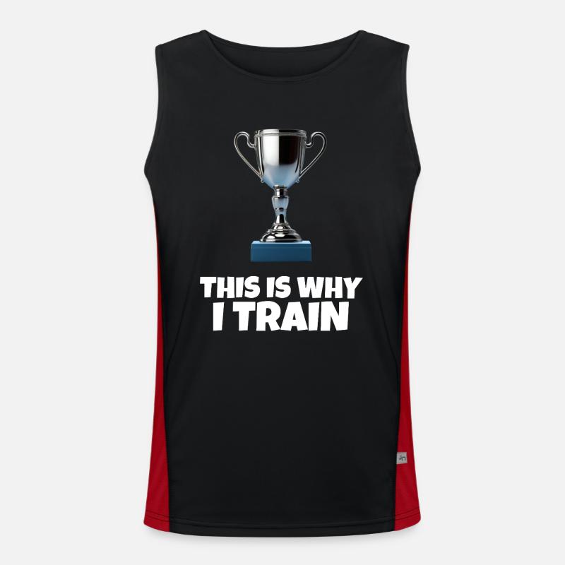 This Is Why I Train - Men's Functional Contrast Tank Top - black/red