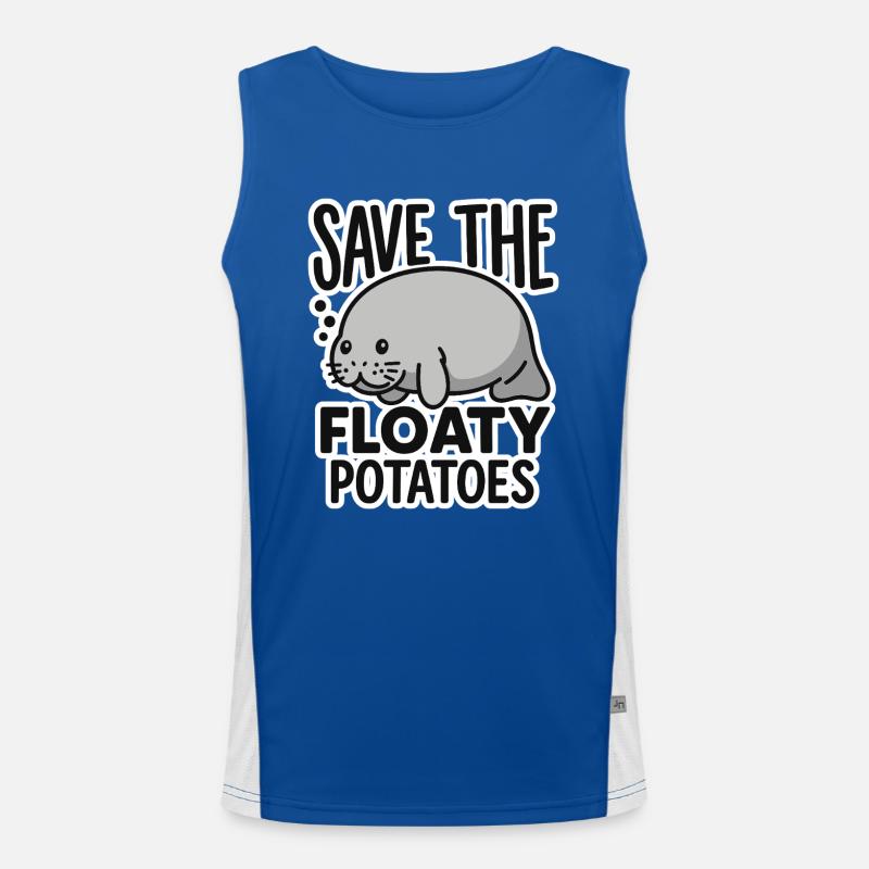 Save the floaty potatoes Men's Functional Contrast Tank Top 