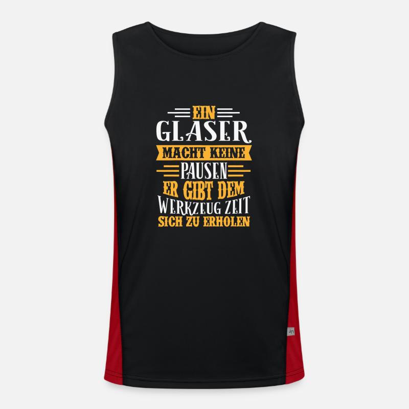 Glaser Beruf - Geschenk Funktionelles Kontrast-Tank Top für Männer 