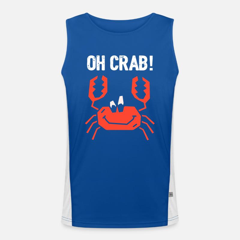 Oh Krabbe Funktionelles Kontrast-Tank Top für Männer 
