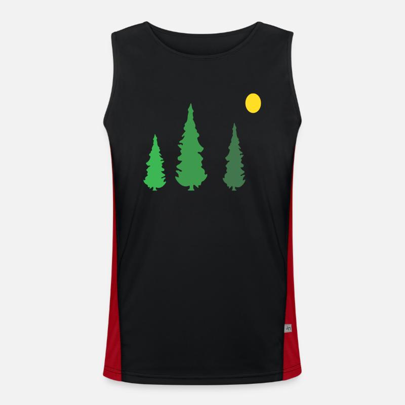 Forest Nature Tree Men's Functional Contrast Tank Top 