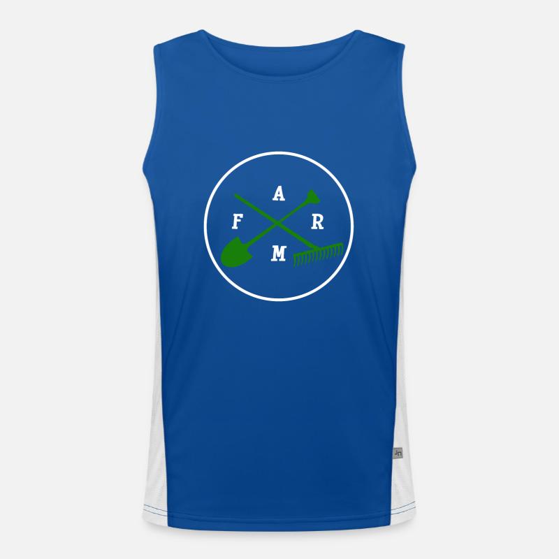Farm with tools - farm with tools Men's Functional Contrast Tank Top 