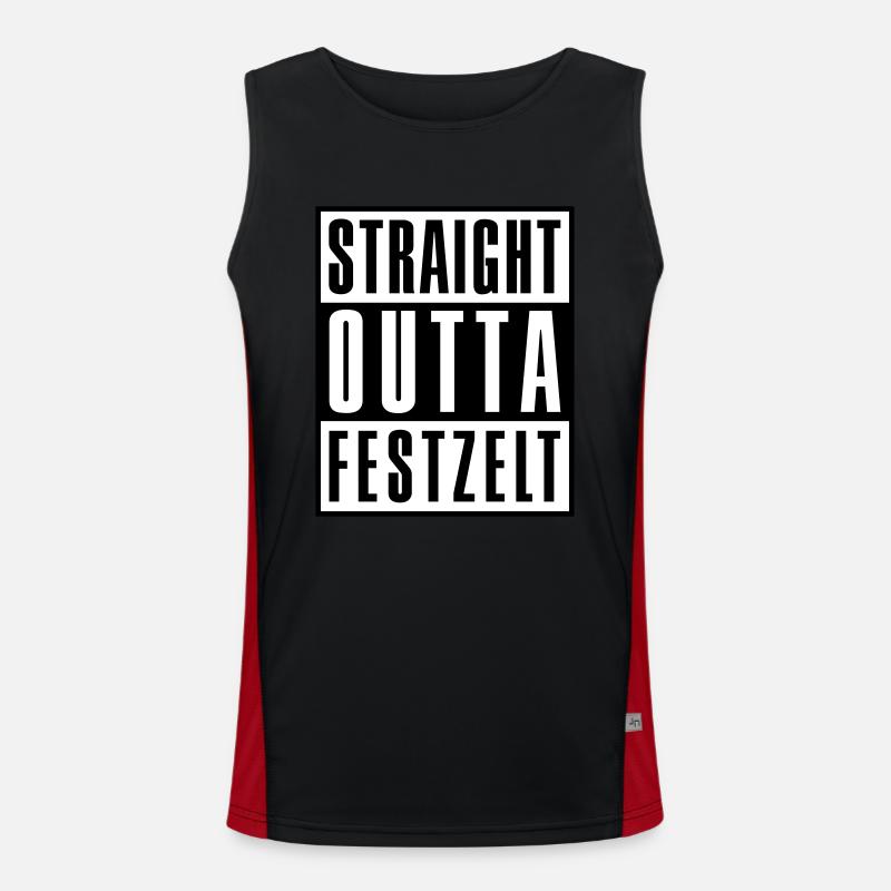 Straight outta - - beer Men's Functional Contrast Tank Top 