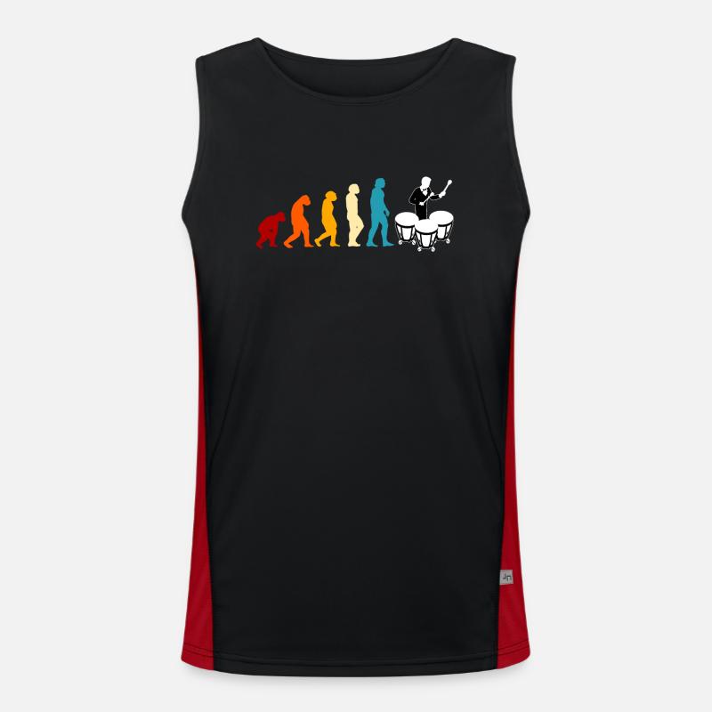Timpani is evolution timpani - Men's Functional Contrast Tank Top  - black/red