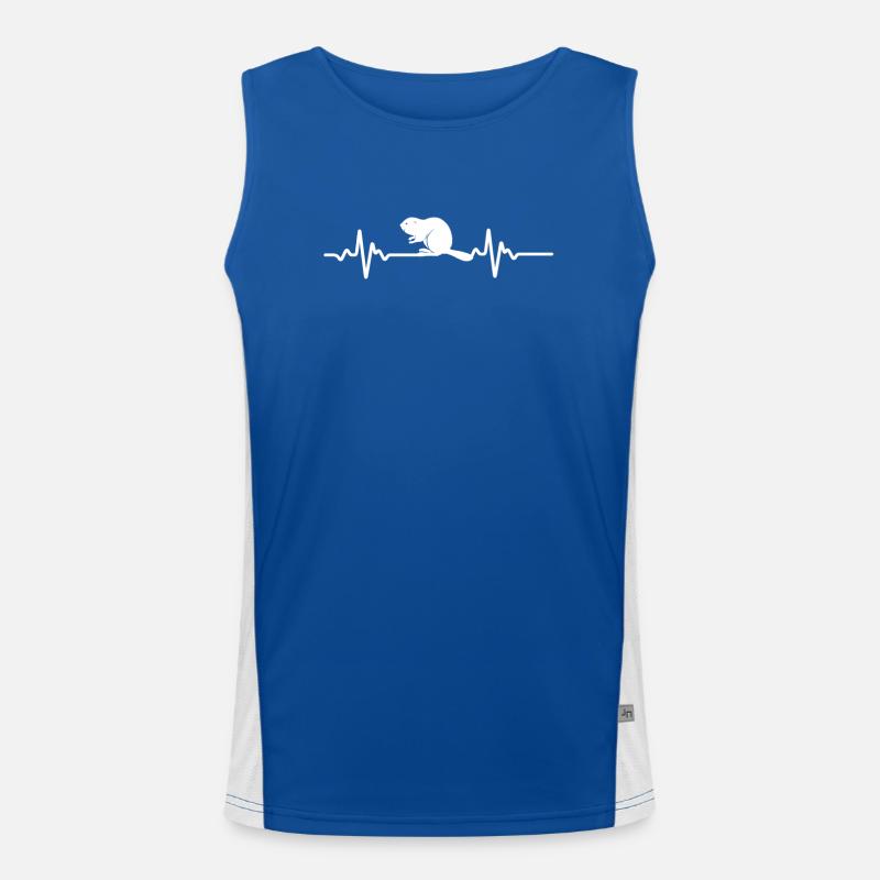 Beaver heartbeat Men's Functional Contrast Tank Top 