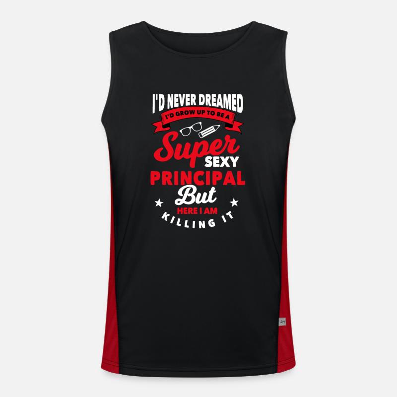 Schulleiter Geschenk Funktionelles Kontrast-Tank Top für Männer 