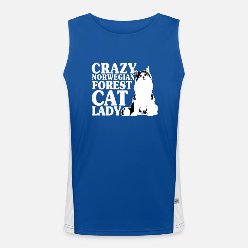 Norwegian Forest Cats Lady Men's Functional Contrast Tank Top 