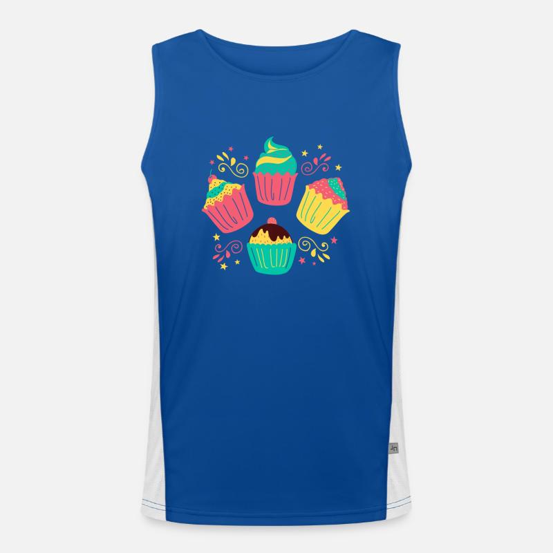 Cupcakes Men's Functional Contrast Tank Top 