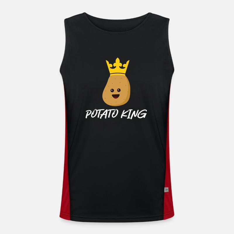 Potato King Gift Men's Functional Contrast Tank Top 