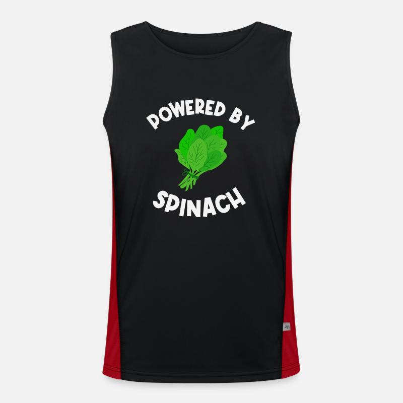 Spinat Geschenk Funktionelles Kontrast-Tank Top für Männer 