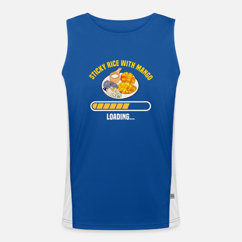 Sticky porridge with mango gift Men's Functional Contrast Tank Top 
