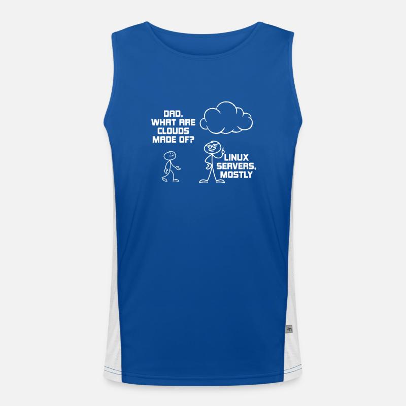 Linux Servers Computer Cloud Men's Functional Contrast Tank Top 