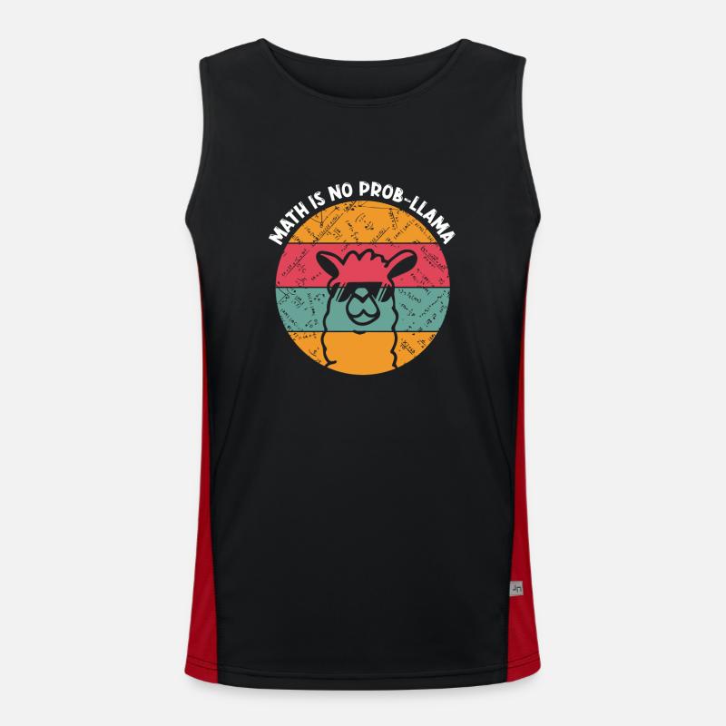 Math Lama Prob-Lama Men's Functional Contrast Tank Top 