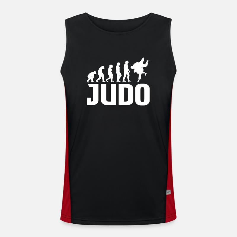 Judo Evolution - Men's Functional Contrast Tank Top  - black/red