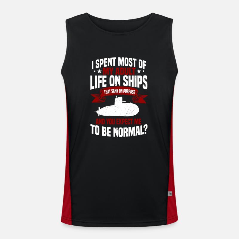 Lustiges U-Boot Geschenk Funktionelles Kontrast-Tank Top für Männer 