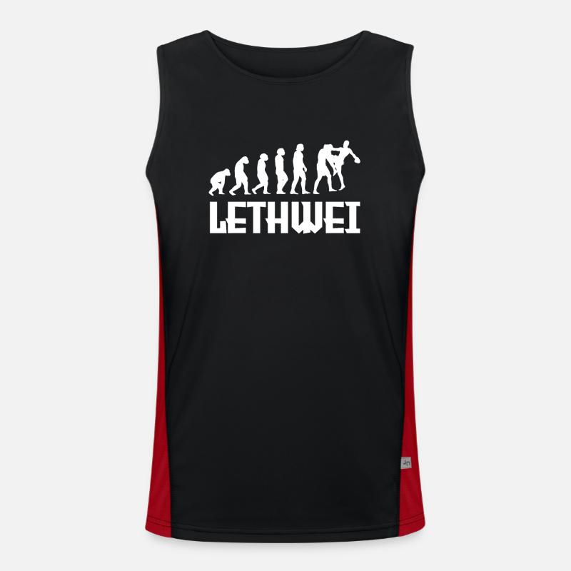 Lethwei Evolution - Men's Functional Contrast Tank Top  - black/red
