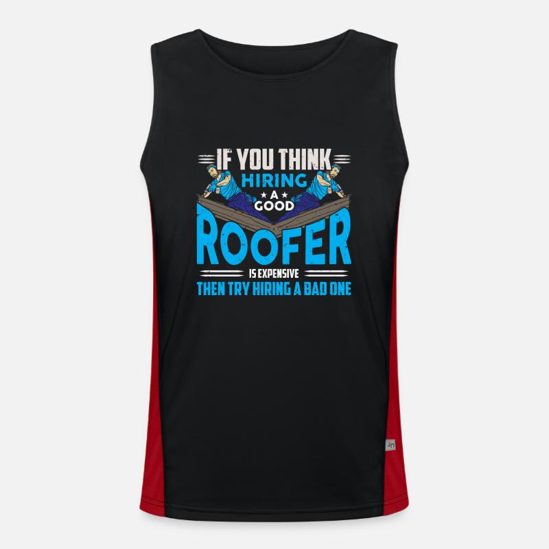 Roofer-Occupation: Carpenter, Do-it-Yourselfer Men's Functional Contrast Tank Top 