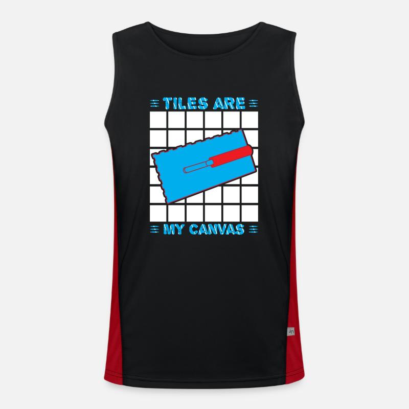 Profession Best Tiler Gift Idea Men's Functional Contrast Tank Top 