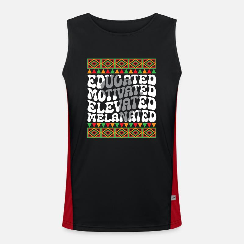 Black History Month Black Pride Pädagogin Lehrerin Funktionelles Kontrast-Tank Top für Männer 