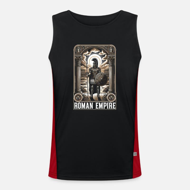 Gladiator Römischen Reiches Antikes Rom Funktionelles Kontrast-Tank Top für Männer 