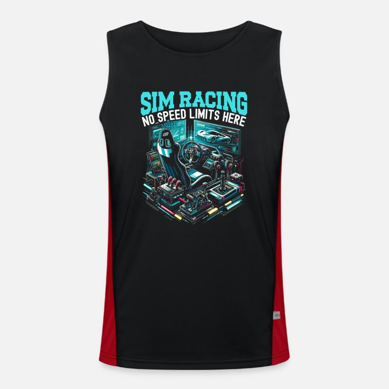 Sim Racing Sirm Racer Simulateur de course Sim Racing Débardeur respirant contrasté Homme 