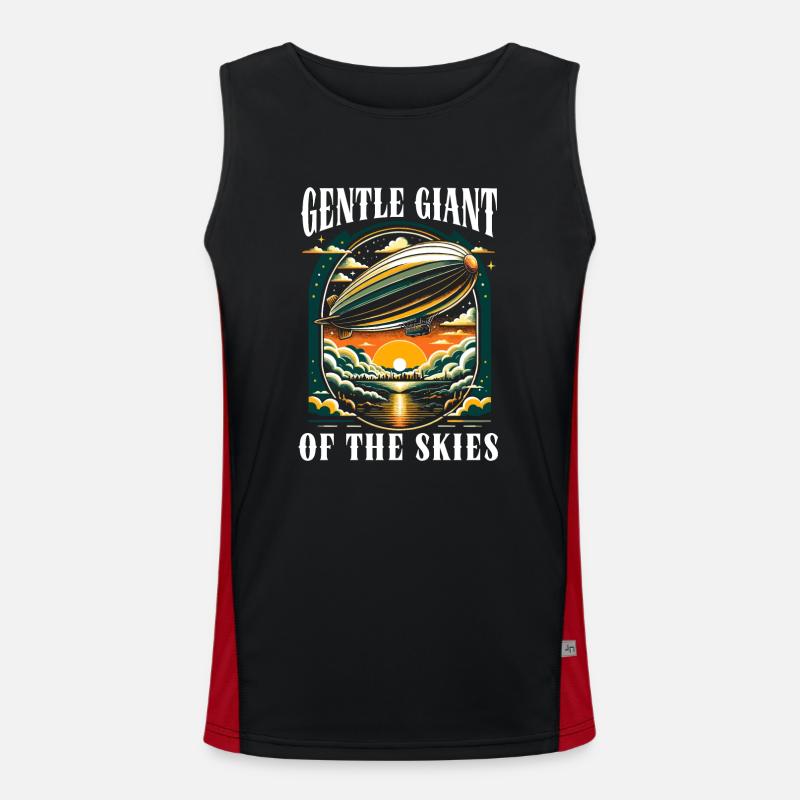 Luftschiff Zeppelin Funktionelles Kontrast-Tank Top für Männer 