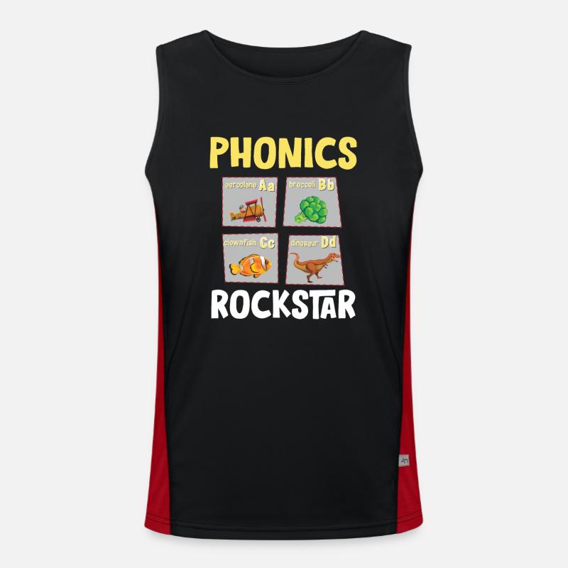 Conscience phonétique, compréhension écrite phonique Débardeur respirant contrasté Homme 