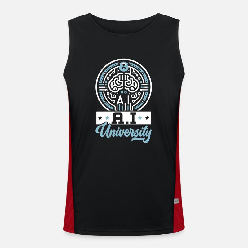 Artificial Intelligence AI Technology Machine Men's Functional Contrast Tank Top 