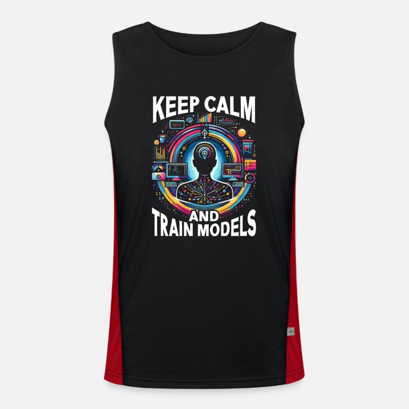 Artificial Intelligence, AI, Machine Learning Men's Functional Contrast Tank Top 